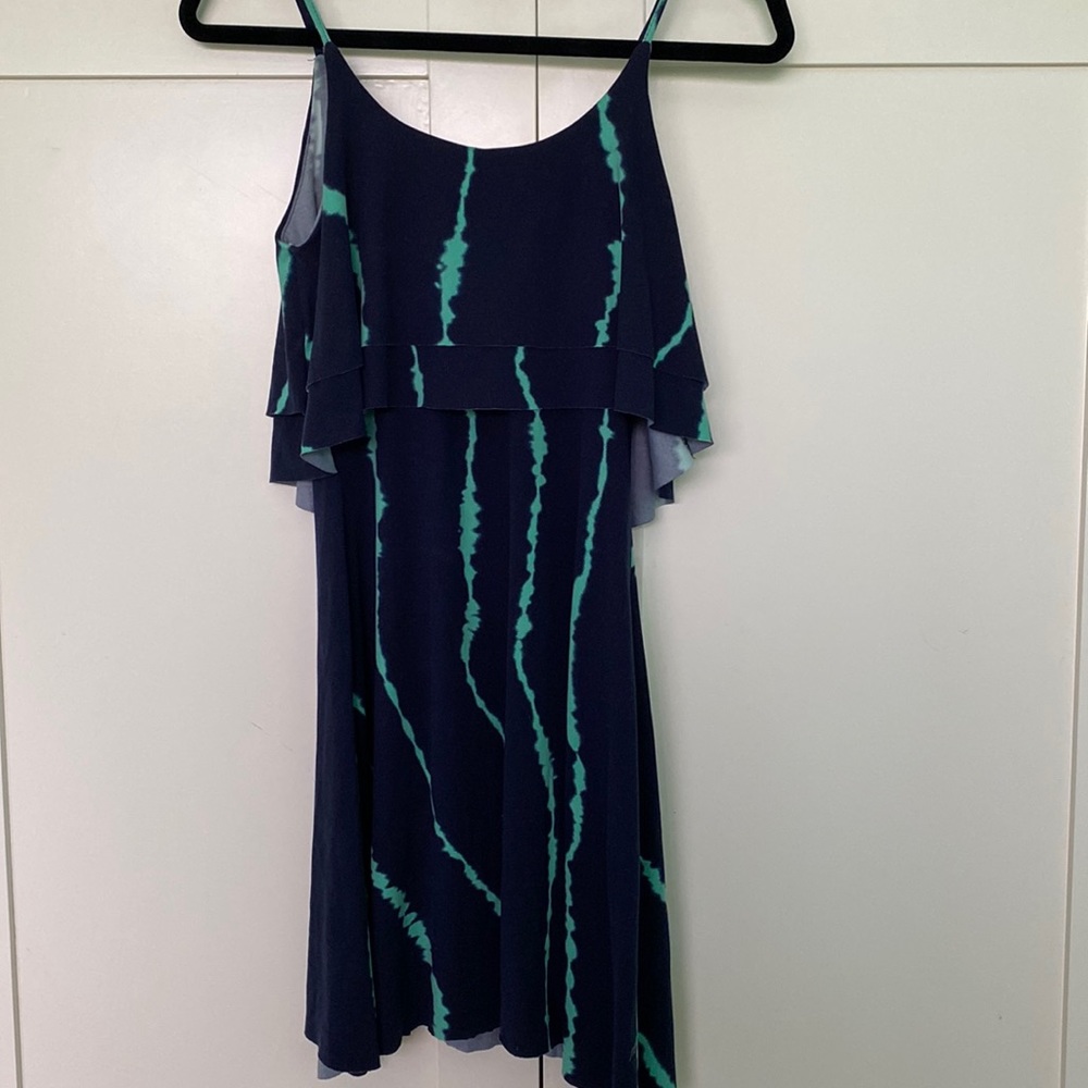 Blue and aqua mini dress